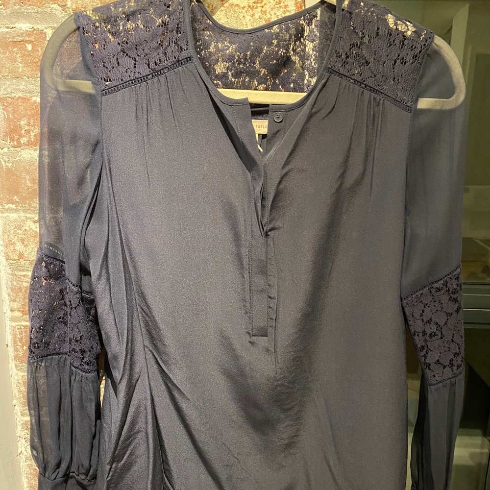 Rebecca Taylor navy blouse, size 2
